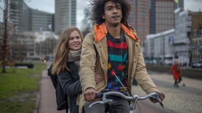 Studenten op de fiets