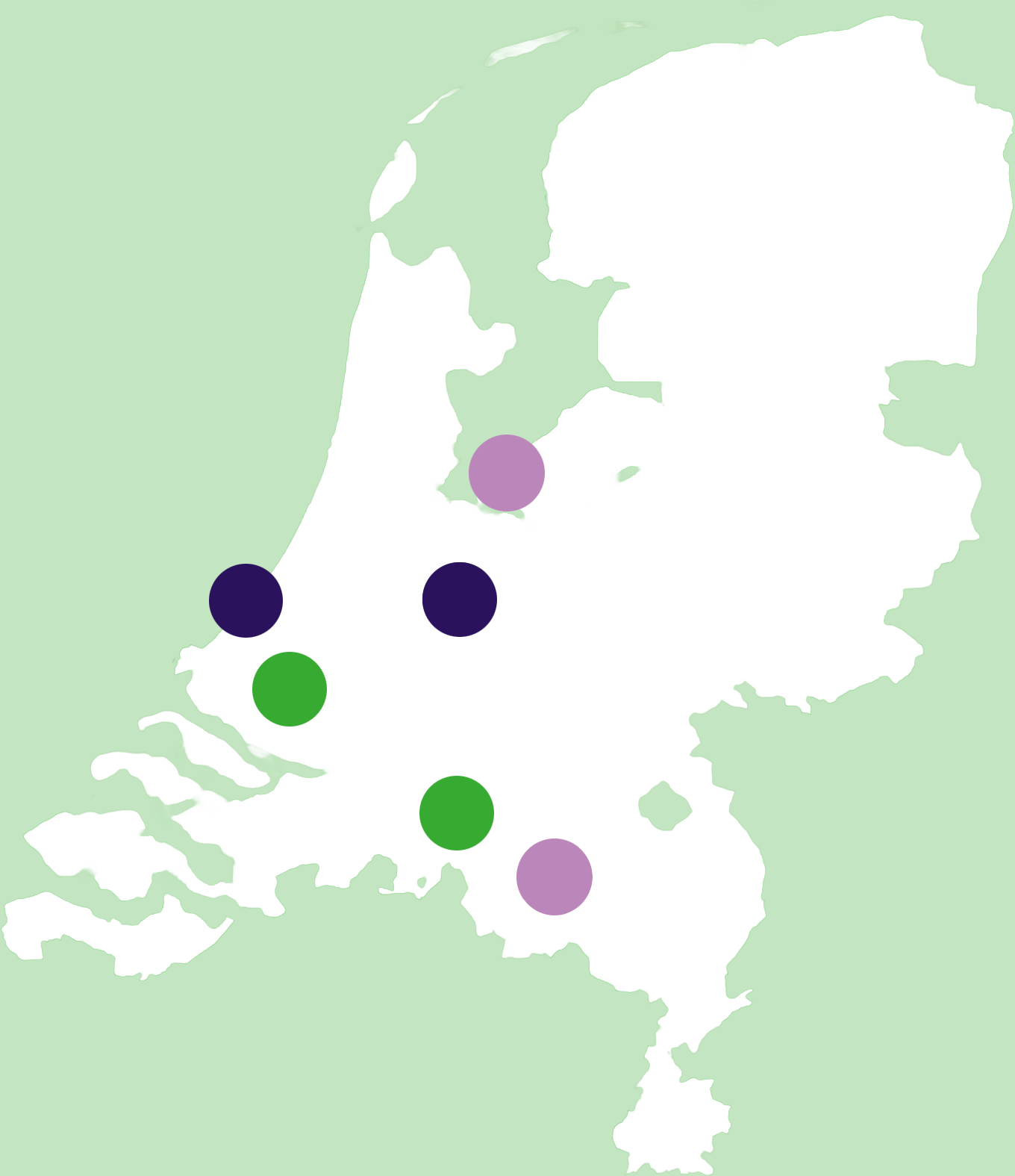 Kaartje Nederland - gemeentes met meeste projecten Movisie